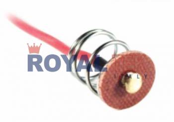 PORTALAMPARA ROYALTEK CHICOTE 1 POLO CON ARANDELA MICARTA Y RESORTE - VENTA EN PAQUETES DE 10 UNIDADES ---